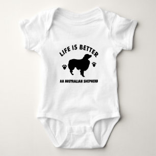 Body Para Bebê Design australiano do cão de pastor