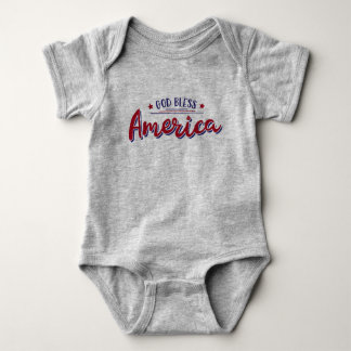 Body Para Bebê Design da América deus abençoe