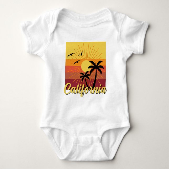 Body Para Bebê Design da Califórnia - Bebê Jersey - Bodycase (Frente)