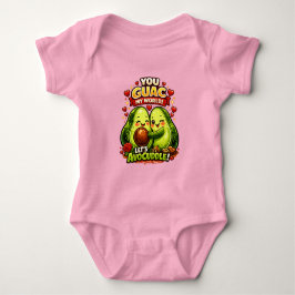 Body Para Bebê Design de amor de abacate fofo para o Dia dos Namo