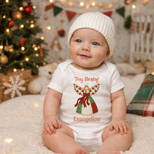 Body Para Bebê Design de Anjo Personalizado – Estilo Patchwork Fo