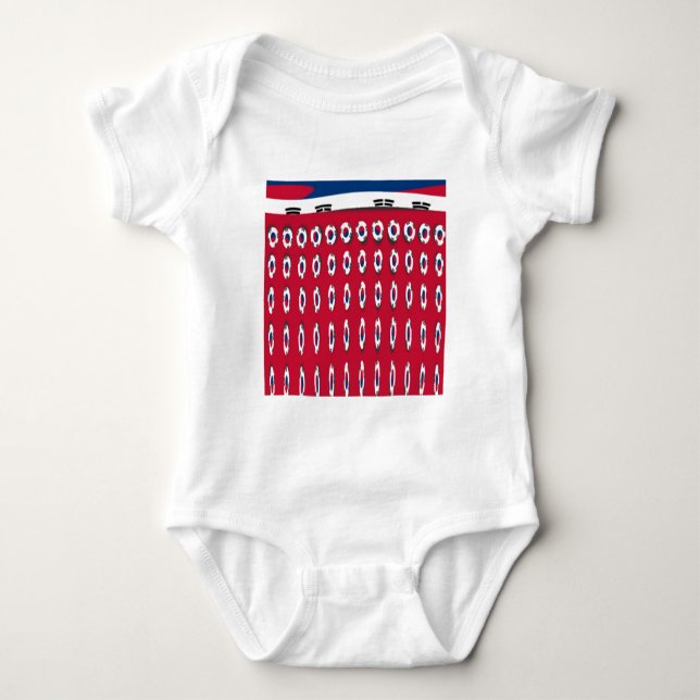 Body Para Bebê Design de Arte com Sinalizador de Bolinhas da Core (Frente)