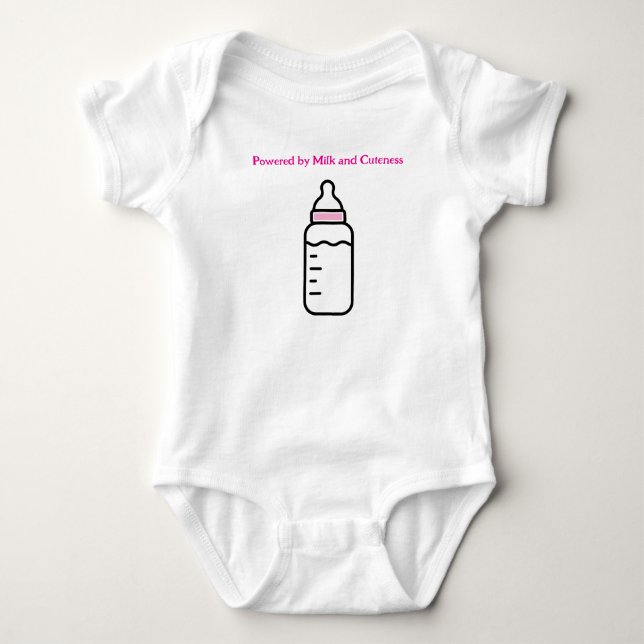 Body Para Bebê Design de Bebê Fofo Amante de Leite (Frente)