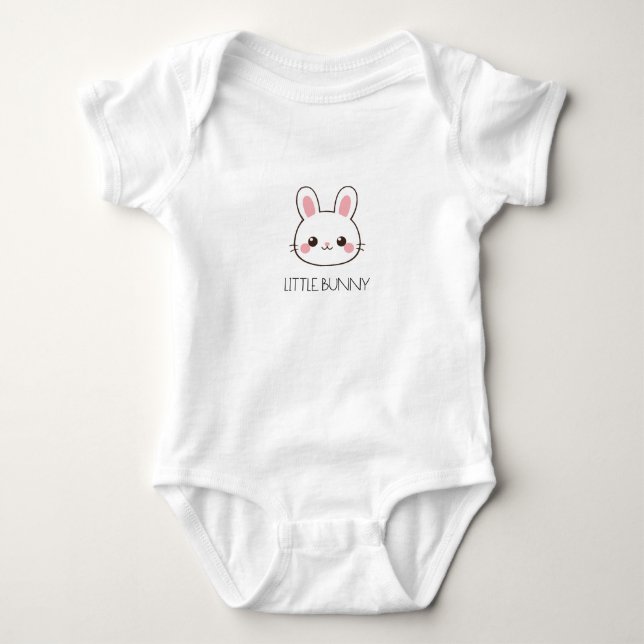 Body Para Bebê Design de Bebê Pequeno Coelhinho Fofo (Frente)