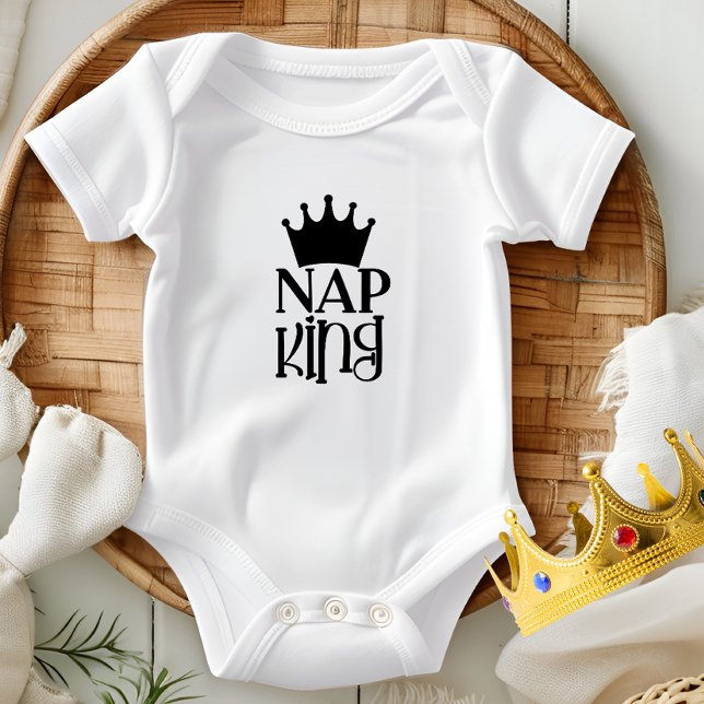 Body Para Bebê Design de Bodysuit "Nap King" para Bebê (Criador carregado)
