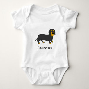 Body Para Bebê Design de cão de macarrão-bebê