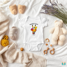 Body Para Bebê Design de Caractere Elétrico Colorido Quirky