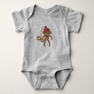 Body Para Bebê Design de Criança de macaco bobo