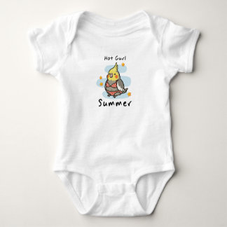 Body Para Bebê Design de desenho animado de passarinho fofo de ve