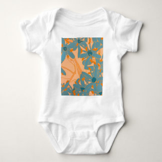 Body Para Bebê Design de Folha Contemporâneo em Pêssego