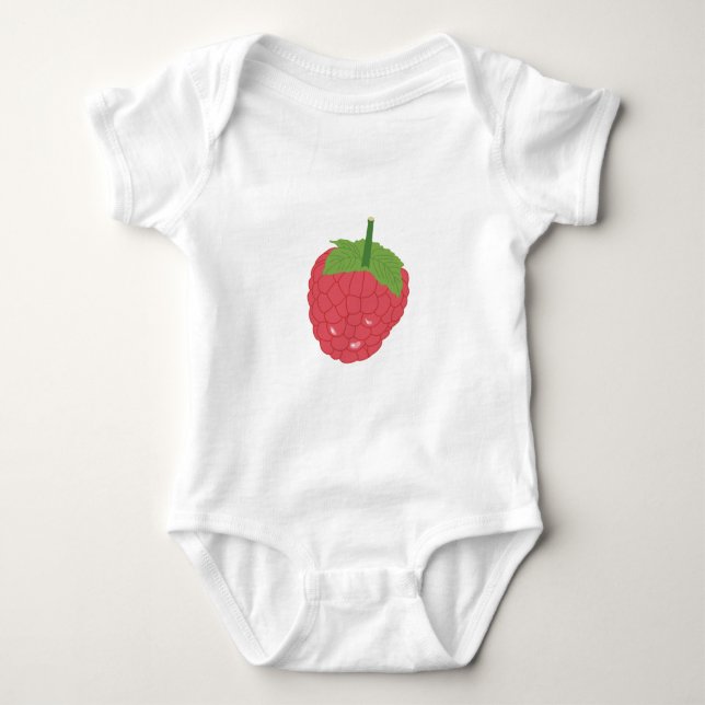 Body Para Bebê Design de Fruta de framboesa (Frente)