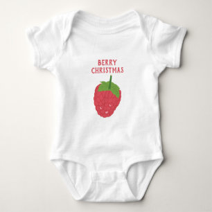 Body Para Bebê Design de Fruta de framboesa de Natal Berry