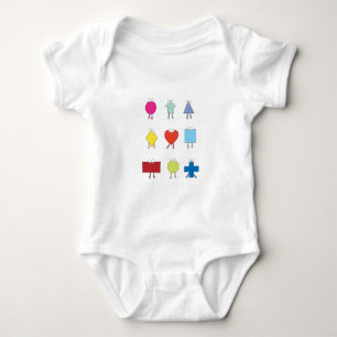 Body Para Bebê Design de Ilustração de Caracteres de Forma de Cut