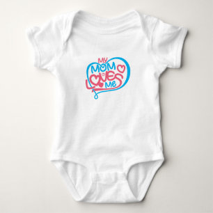Body Para Bebê Design de Ligação Especial "Minha Mãe me ama"