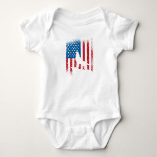 Body Para Bebê Design de lobo americano para amantes de lobos