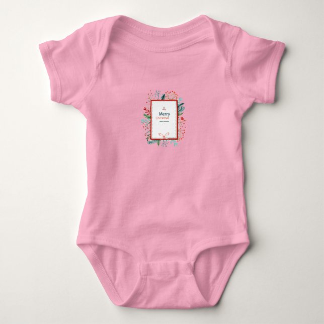 Body Para Bebê Design de Natal e inverno Bebê Jersey Bodyfato (Frente)