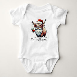 Body Para Bebê Design de Natal Moo-ry
