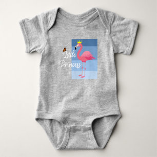 Body Para Bebê Design de Pequena Princesa Flamingo Rosa - Jersey