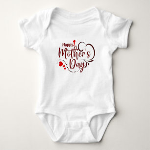 Body Para Bebê Design de texto Na moda feliz-23121