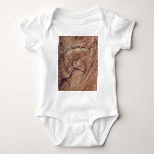 Body Para Bebê Design de Textura Rústica de Madeira