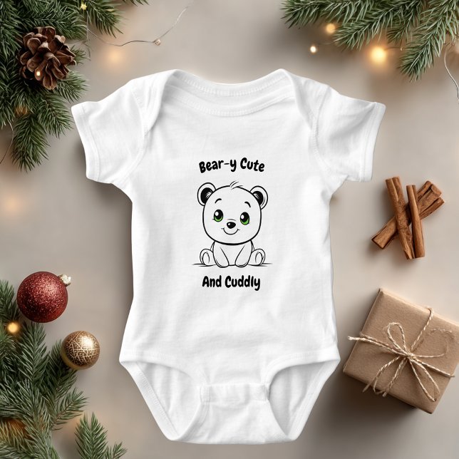 Body Para Bebê Design de Urso Fofinho e Bebê-Bebê (Criador carregado)