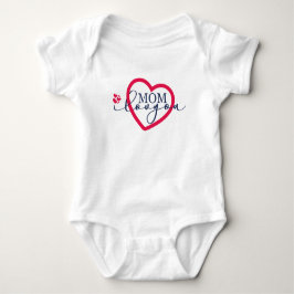 Body Para Bebê Design Elegante Texto Mãe Eu Te Amo Com Coração