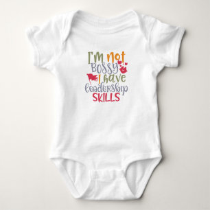 Body Para Bebê Design Engraçado Não sou Chefe Tenho Capacidade 