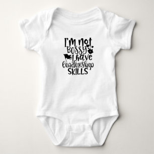 Body Para Bebê Design Engraçado Não sou Chefe Tenho Capacidade 