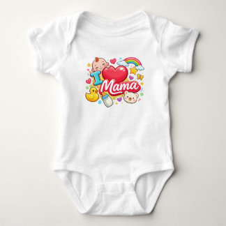 Body Para Bebê Design Fofo de Bebê Eu Amo Mamãe