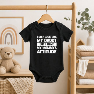 Body Para Bebê Design Minimalista de Bebê com Atitude da Mamãe