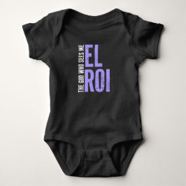 Body Para Bebê Design Ousado Roxo - El Roi - O Deus Que Me Vê 