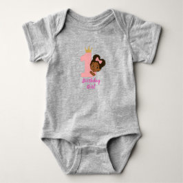 Body Para Bebê Design para 1º Aniversário da Princesa Rosa