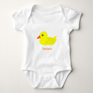 Body Para Bebê Design Pato Amarelo Personalizado