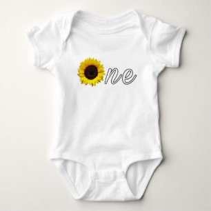Body Para Bebê Design um do girassol