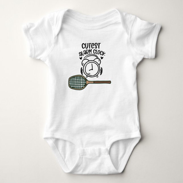 Body Para Bebê despertador de cutest tênis Racket (Frente)
