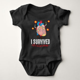 Body Para Bebê Desvio da Doença Cardíaca do Survior Guerreiro