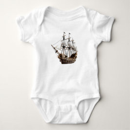 Body Para Bebê Detailed 3D Rendering of a Pirate Ship