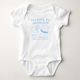 Body Para Bebê Detetive Bebê Fofo Personalizável