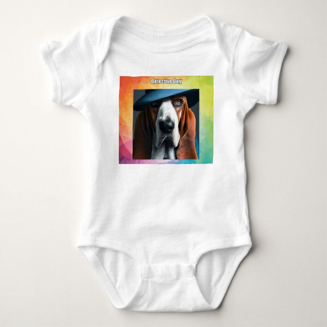 Body Para Bebê Detetive Canino (Frente)