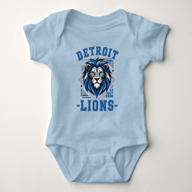 Body Para Bebê Detroit Lions futebol (Frente)