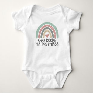 Body Para Bebê Deus Mantém Suas Promessas Arco-Íris