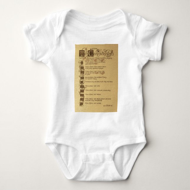 Body Para Bebê dez mandamentos (Frente)
