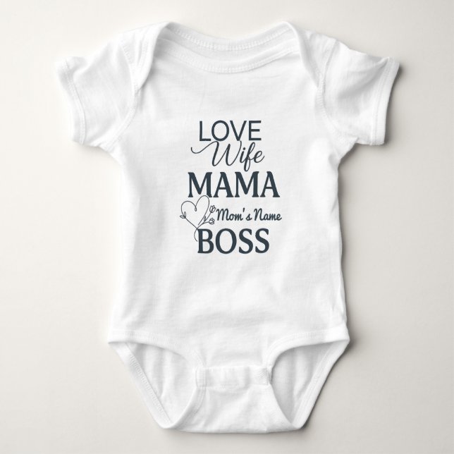 Body Para Bebê Dia das Mães - ama a mamãe chefe (Frente)
