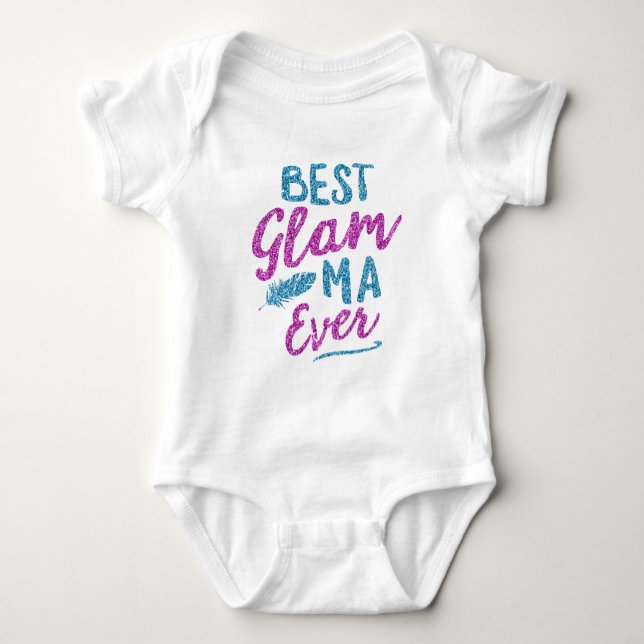 Body Para Bebê Dia das mães da avó das Glam-Mães (Frente)