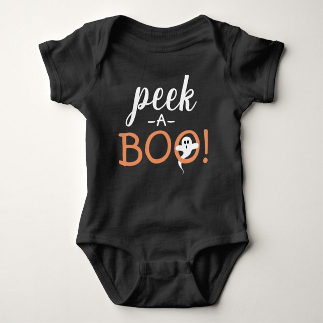 Body Para Bebê Dia de as Bruxas engraçado Fantasma Cute Boo (Frente)