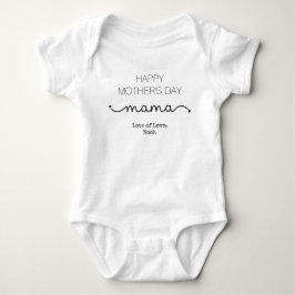 Body Para Bebê Dia de as mães Feliz e Personalizada Mama Elegante