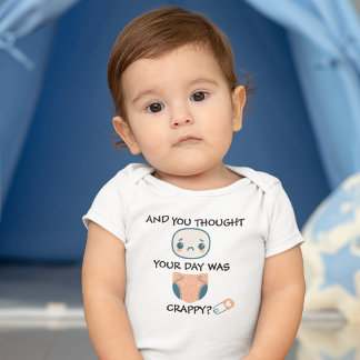 Body Para Bebê Dia De Crappy Para Bebê - Fralda