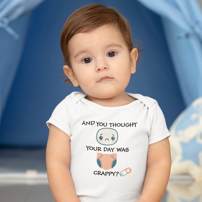 Body Para Bebê Dia De Crappy Para Bebê - Fralda (Criador carregado)