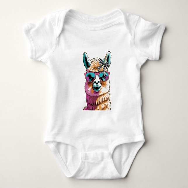 Body Para Bebê Dia de Llama (Frente)