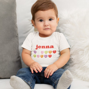 Body Para Bebê Dia de os namorados de bebê bonito personalizado